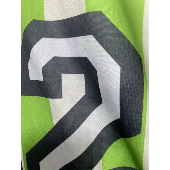 SHONAN BELLMARE FRIDAY NIGHT J LEAGUE JAPAN 12 GREEN STRIPE SHIRT SOCCER JERSEY - Picture 6 of 12